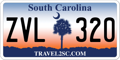 SC license plate ZVL320