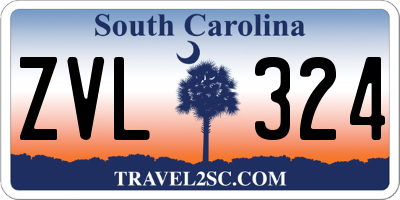 SC license plate ZVL324