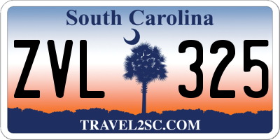 SC license plate ZVL325
