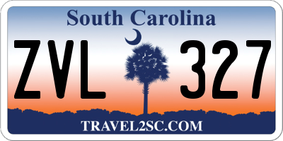 SC license plate ZVL327