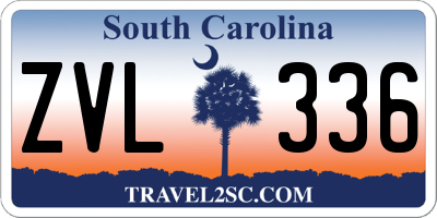SC license plate ZVL336
