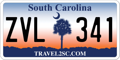 SC license plate ZVL341