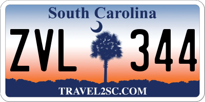 SC license plate ZVL344