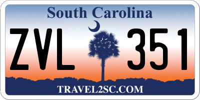 SC license plate ZVL351