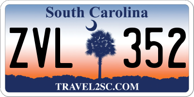 SC license plate ZVL352