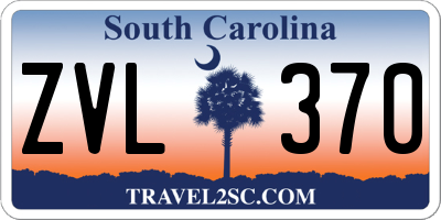 SC license plate ZVL370