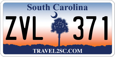 SC license plate ZVL371