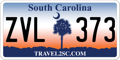 SC license plate ZVL373