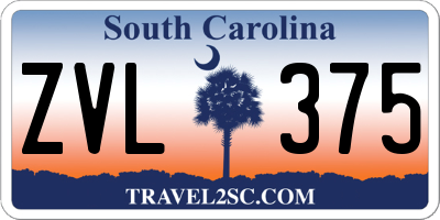 SC license plate ZVL375