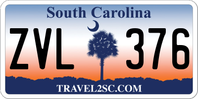 SC license plate ZVL376