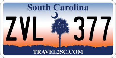 SC license plate ZVL377