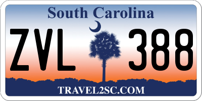 SC license plate ZVL388