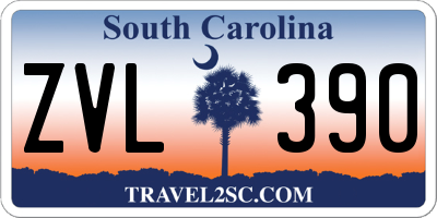 SC license plate ZVL390