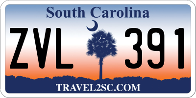 SC license plate ZVL391