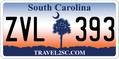 SC license plate ZVL393