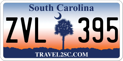 SC license plate ZVL395