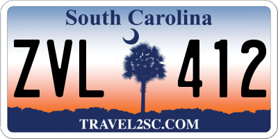 SC license plate ZVL412