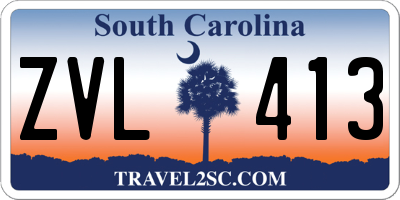 SC license plate ZVL413