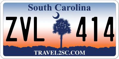 SC license plate ZVL414
