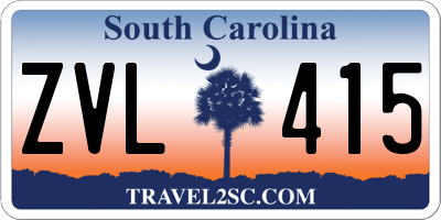 SC license plate ZVL415