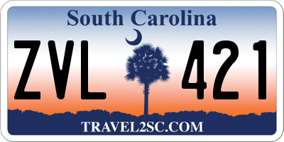SC license plate ZVL421