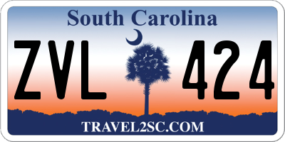 SC license plate ZVL424