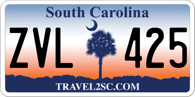 SC license plate ZVL425