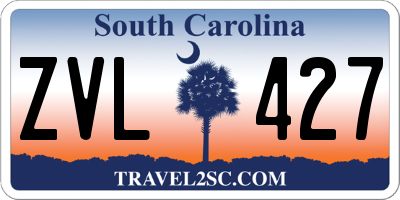 SC license plate ZVL427