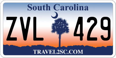 SC license plate ZVL429