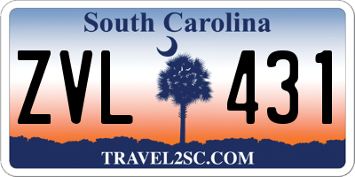 SC license plate ZVL431