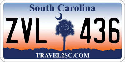 SC license plate ZVL436