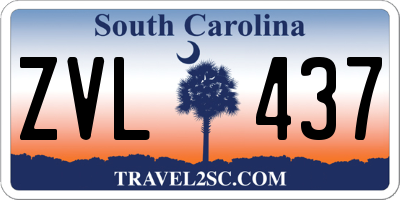 SC license plate ZVL437