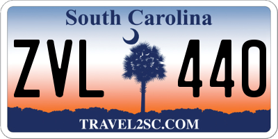 SC license plate ZVL440