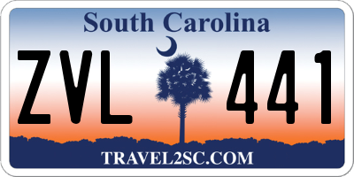 SC license plate ZVL441