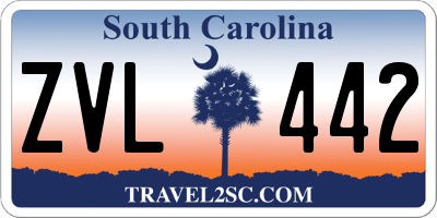 SC license plate ZVL442