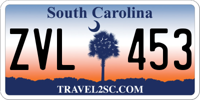 SC license plate ZVL453