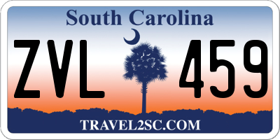 SC license plate ZVL459