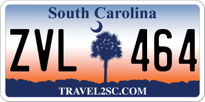 SC license plate ZVL464