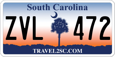 SC license plate ZVL472