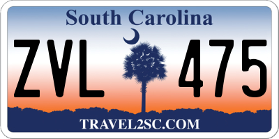 SC license plate ZVL475