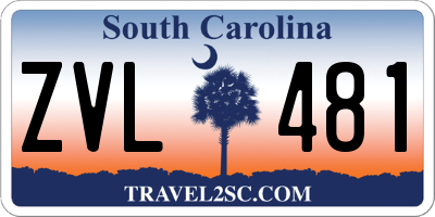 SC license plate ZVL481