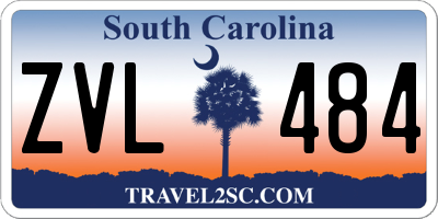 SC license plate ZVL484