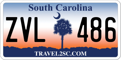 SC license plate ZVL486