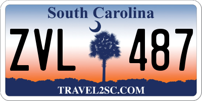 SC license plate ZVL487