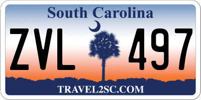 SC license plate ZVL497