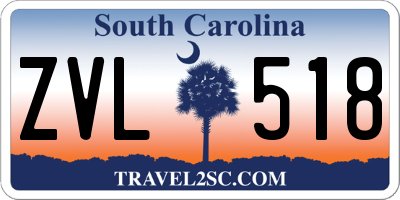 SC license plate ZVL518