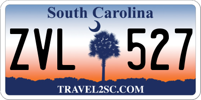 SC license plate ZVL527