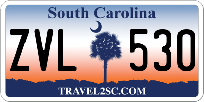 SC license plate ZVL530