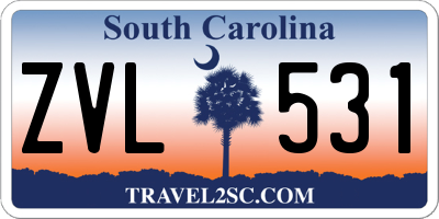 SC license plate ZVL531