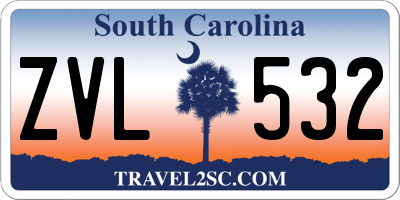 SC license plate ZVL532